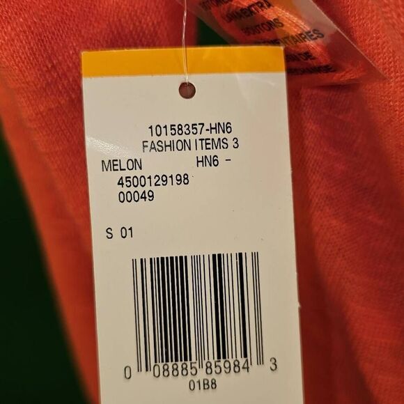 NWT Jones New York Womens Melon Linen Blend Cardigan Sweater Small - Picture 5 of 6